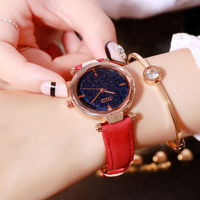 Hot Sale Luxury Starry Sky Crystal Women Watches